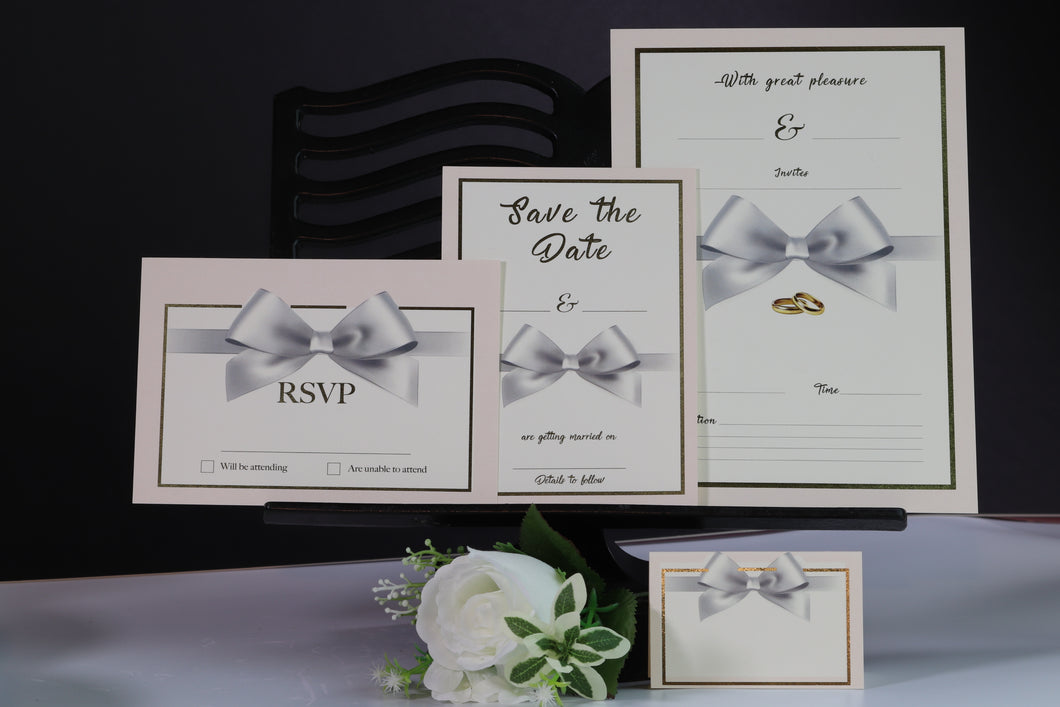 Deluxe Bow Wedding Stationery Set