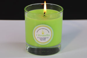 Citronella Scented Soy Wax Glass Container Candle (Repel Insects)