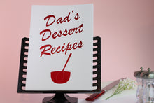 Load image into Gallery viewer, Dad&#39;s Dessert&#39;s Recipe Book