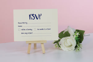 Deluxe Clean & Simple Wedding RSVP Cards