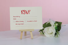 Load image into Gallery viewer, Deluxe Clean &amp; Simple Wedding RSVP Cards
