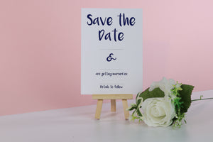 Deluxe Clean & Simple Wedding Save The Date Cards