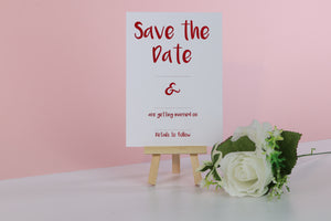 Deluxe Clean & Simple Wedding Save The Date Cards