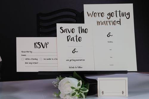 Deluxe Clean & Simple Wedding Stationery Set