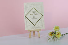 Load image into Gallery viewer, Deluxe Diamond Wedding Save The Date Cards
