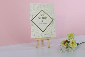 Deluxe Diamond Wedding Save The Date Cards