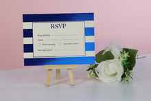 Load image into Gallery viewer, Deluxe Striped Wedding RSVP Cards