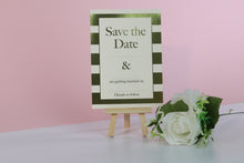 Load image into Gallery viewer, Deluxe Striped Wedding Save The Date Cards