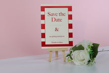 Load image into Gallery viewer, Deluxe Striped Wedding Save The Date Cards