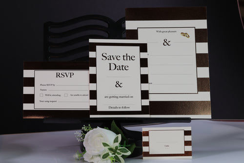 Deluxe Striped Wedding Stationery Set
