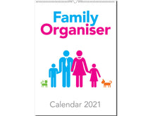 Load image into Gallery viewer, A3/A4 Family Organiser &amp; Yearly Planner Calendar 2022