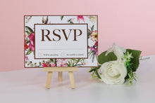 Load image into Gallery viewer, Deluxe Floral Wedding RSVP Cards