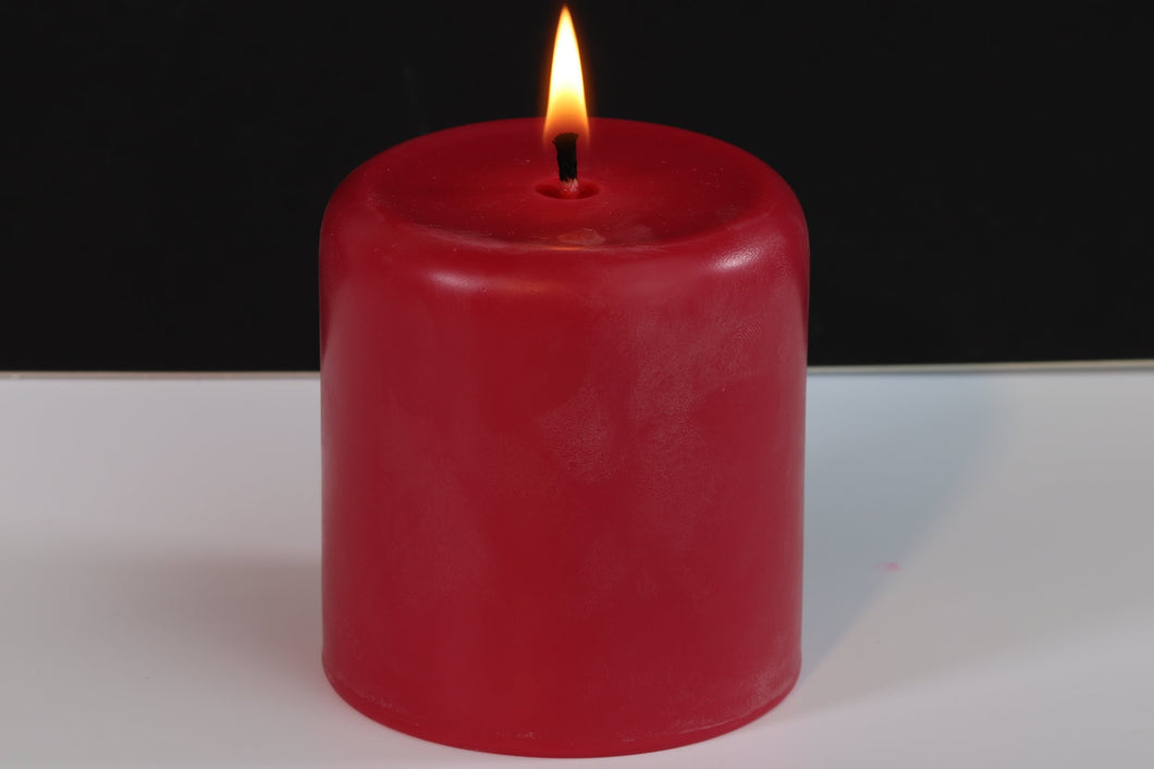 Garden Rose Scented Soy Wax Pillar Candle