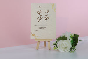 Deluxe Gold Wedding RSVP Cards