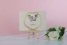 Load image into Gallery viewer, Gold Wedding Save The Date Cards