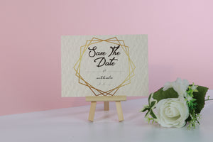Gold Wedding Save The Date Cards