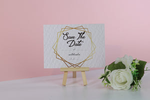 Gold Wedding Save The Date Cards