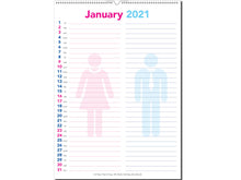 Load image into Gallery viewer, A3/A4 His &amp; Hers Couples Yearly Organiser / Planner Calendar 2022