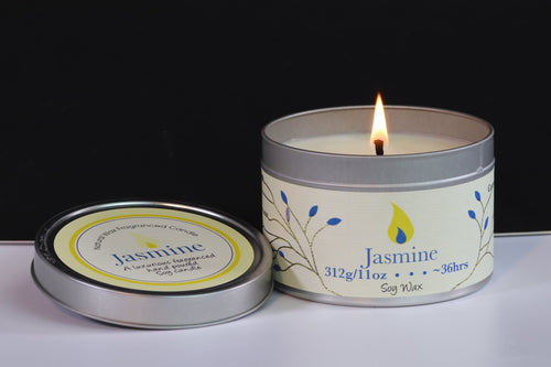 Jasmin Scented Soy Wax Tin Candle