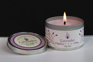 Lavender Scented Soy Wax Tin Candle