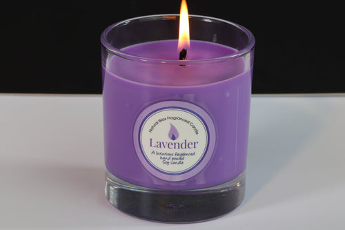 Lavender Scented Soy Wax Glass Container Candle