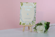 Load image into Gallery viewer, Deluxe Leaf Themed Wedding Save The Date Cards