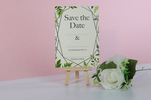 Deluxe Leaf Themed Wedding Save The Date Cards