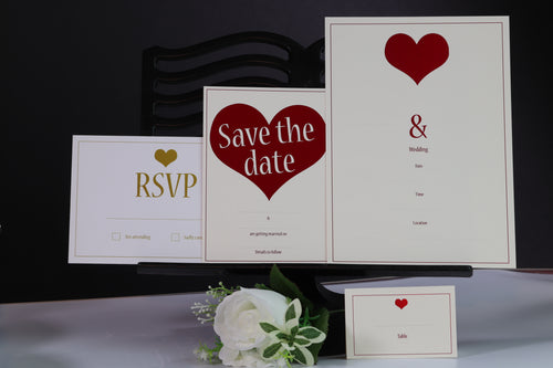 Deluxe Love Themed Wedding Stationery Set