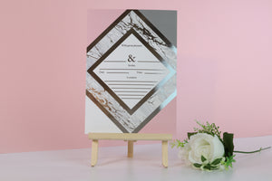 Deluxe Marble Themed Wedding Invitations