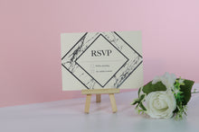 Load image into Gallery viewer, Deluxe Marble Themed Wedding RSVP Cards