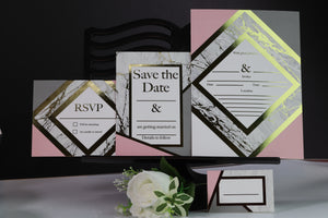 Deluxe Marble Themed Wedding Stationery Set