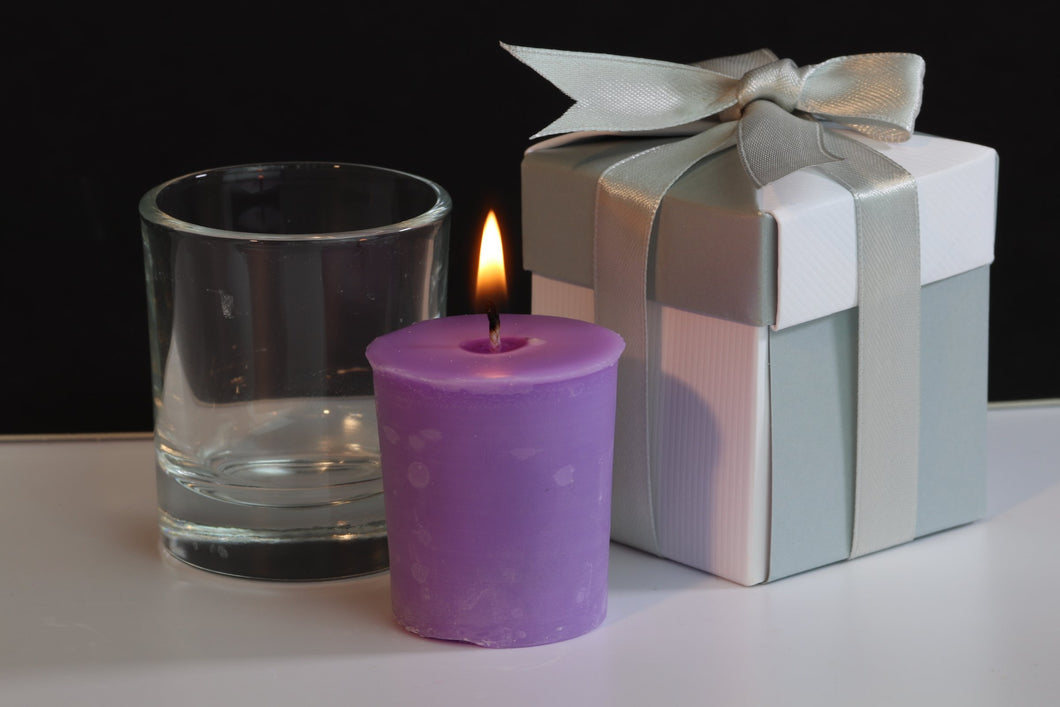 Lavender Scented Soy Wax Votive Candle