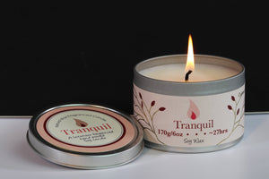 Tranquil Scented Soy Wax Tin Candle