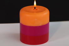 Load image into Gallery viewer, Tropical, Raspberry &amp; Cherry Scented Pillar Candle