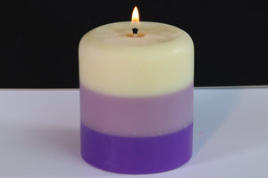 Vanilla, Lily & Lavender Scented Pillar Candle
