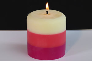 Vanilla, Orchid & Raspberry Scented Pillar Candle