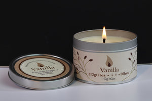 Vanilla Scented Soy Wax Tin Candle