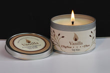 Load image into Gallery viewer, Vanilla Scented Soy Wax Tin Candle