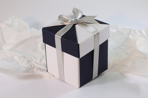 White & Blue Handmade Gift Box