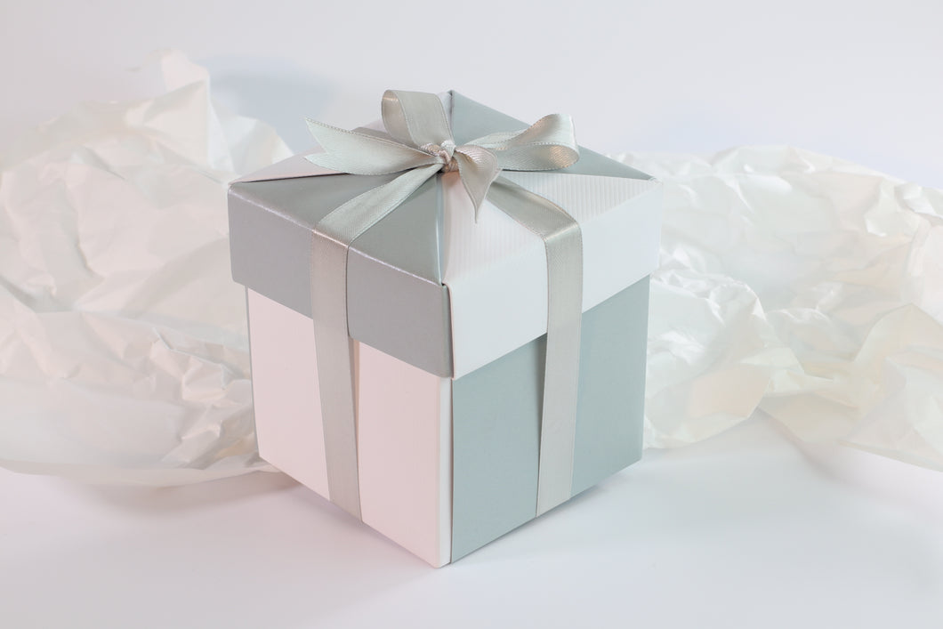 White & Silver Handmade Gift Box