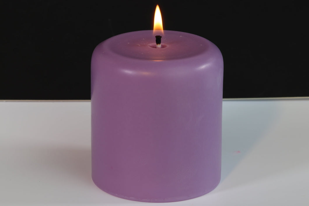 Lily Scented Soy Wax Pillar Candle
